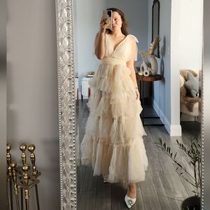 Ivorie Kai Clair Pearl Tulle Dress
